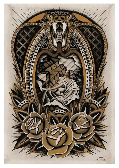 Stef Bastian Shop Rock Of Ages Buy Traditional Tattoo Poster