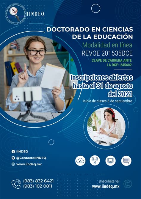 Doctorado En Ciencias De La Educaci N Instituto De Investigaci N Y