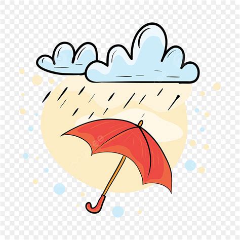 Rain Monsoon Umbrella Vector Hd Png Images Umbrella Rain And Cloud