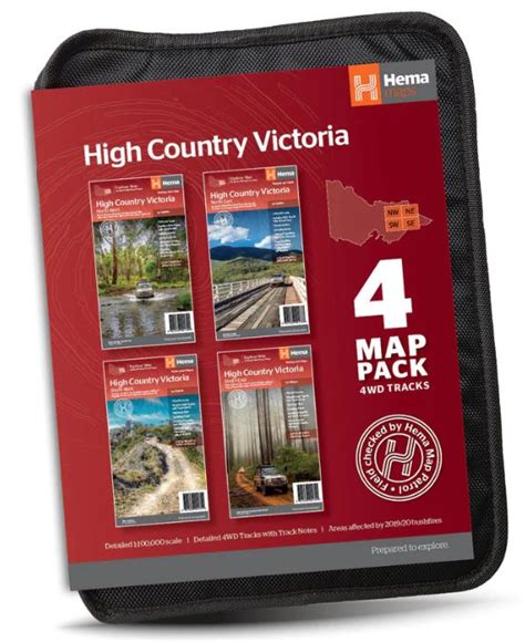 Hema Victoria High Country Maps 4 Pack Outback Adventures Camping Stores