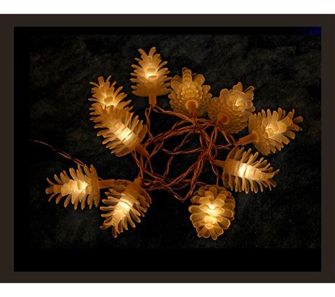 Guirlande Pomme De Pin Lumineuse Led Blanc Chaud Eclairage