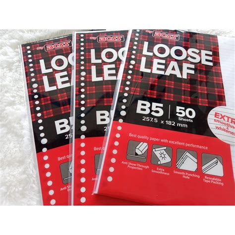 Jual Refill Binder Loose Leaf B Big Boss Holes Isi Lembar