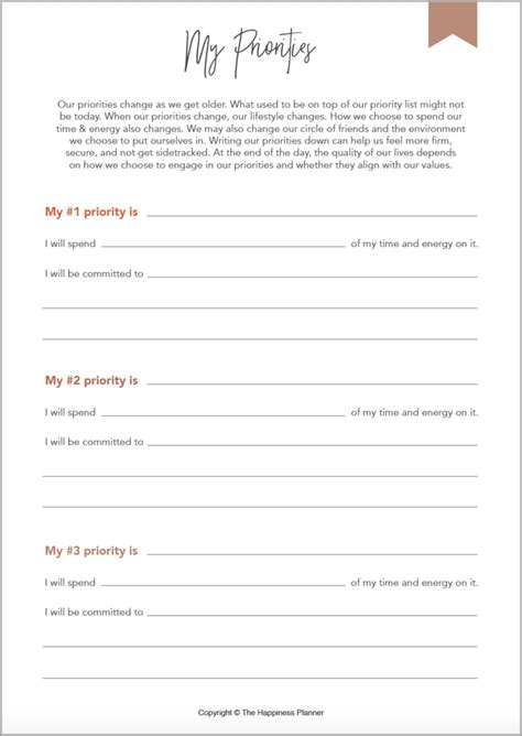 Life Coaching Goal Setting Worksheet