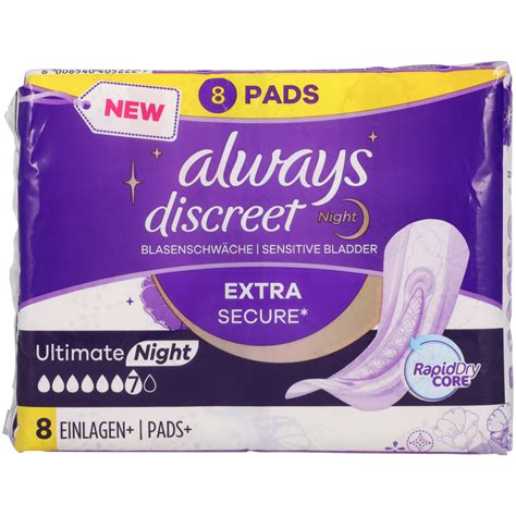 Always Discreet Inko Ultimate Nacht 8 Stück Günstig Kaufen Coopch