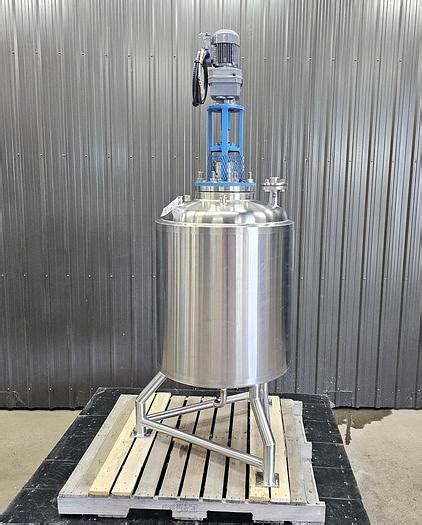 Used Sold USED 80 GALLON JACKETED TANK REACTOR 316 STAINLESS STEEL