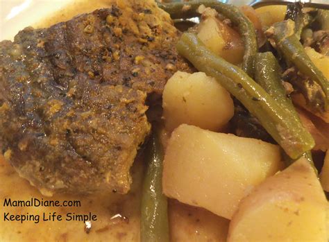 Round Steak in the Slow Cooker with Fresh Vegetables – Mamal Diane