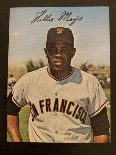 Willie Mays 1967 Starliner Decal Hofer San Francisco Giants Exnm Ebay