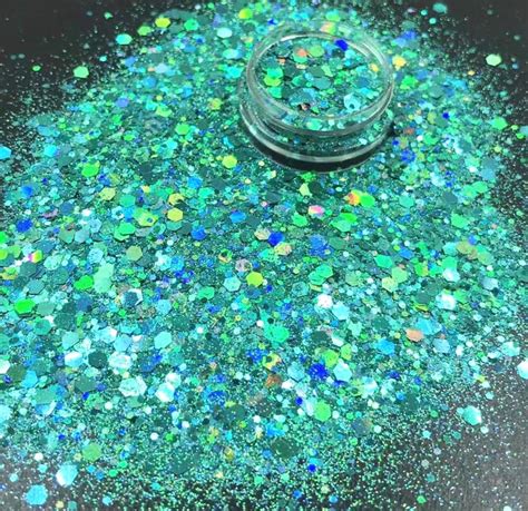 Mm G G Mixed Farbe Hologramm Pulver Glitter Puder Glitzer