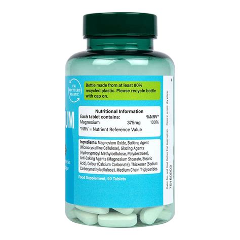 Holland And Barrett Magnesium 375mg 90 Tablets Holland And Barrett Sg