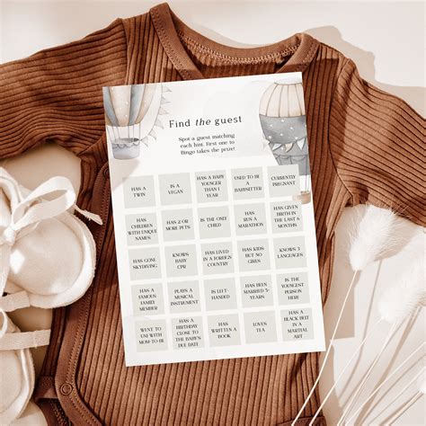 Printable Hot Air Balloon Baby Shower Game Bundle Best Baby Shower
