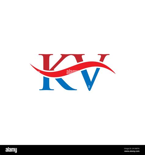 KV Combine Letter Logo Vector Template Letter KV Logo Design Modern