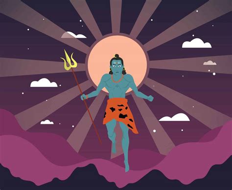 Flying Shiva God Illustration Vector Art & Graphics | freevector.com