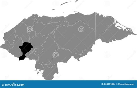 Mapa De Ubicación Del Departamento Del Intibuca Ilustración Del Vector Ilustración De Naphtali