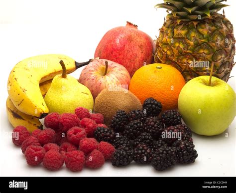 fruits including apple banana orange  pear stock photo alamy