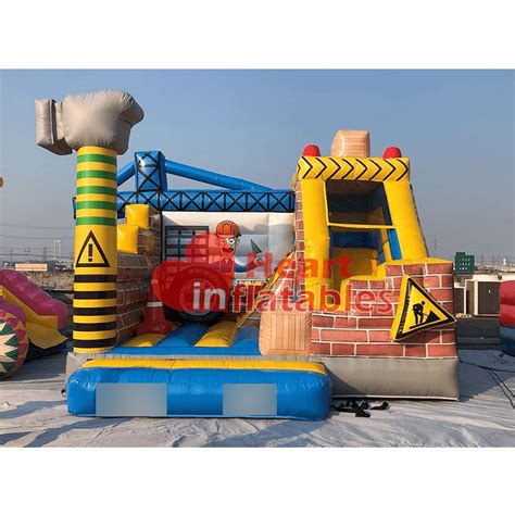 Construction Theme Bouncy Castle Heart Inflatables Factory