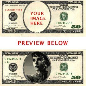 custom dollar bill  design
