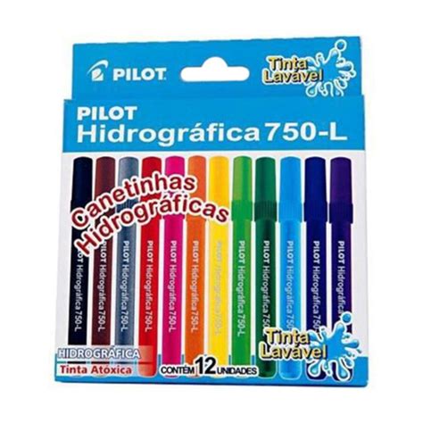 Caneta Hidrográfica 12 cores Color 750 L Junior Pilot no Shoptime