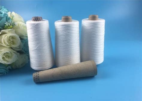 Raw White Ring Spun Spun Polyester Yarn S Well Sewing Function