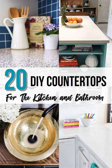 20 DIY Countertops for your Kitchen or Bathroom - The Handyman's Daughter