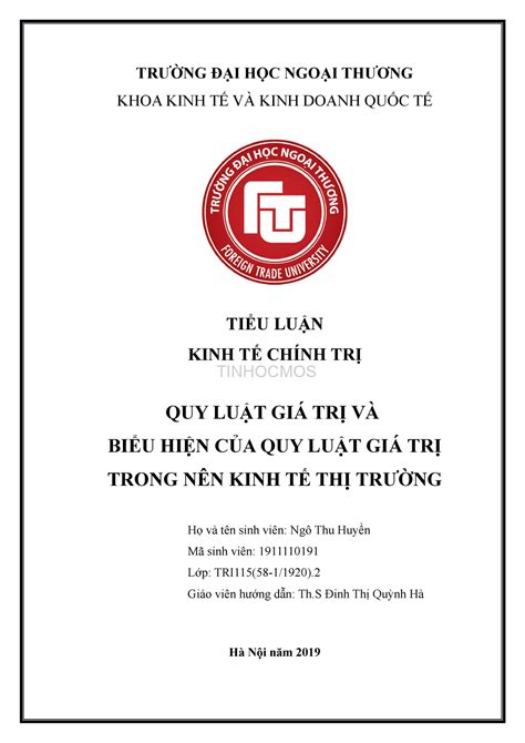 Hướng dẫn cách trình bày tiểu luận đúng chuẩn format cho sinh viên