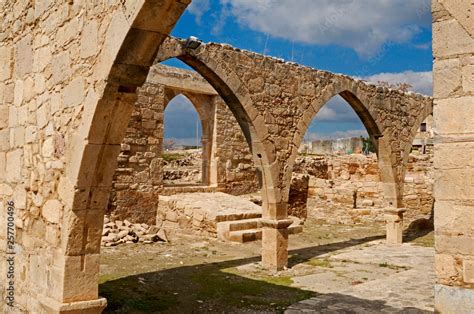 The 12th Century Ruins Of The Stone Church Panagia Odigitria In Kouklia