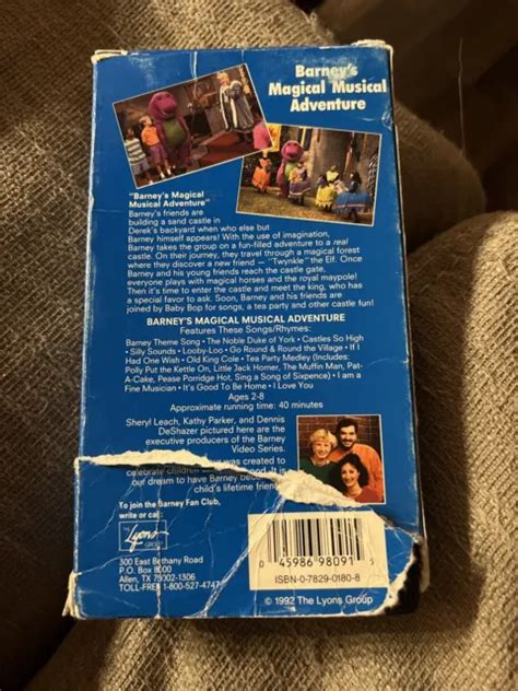 BARNEY BARNEYS Magical Musical Adventure VHS 1993 EUR 7 16