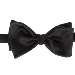 Black 100% Silk Bow Tie - Oliver Wicks