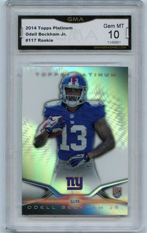 Topps Platinum Odell Beckham Jr Rookie Card Rc Giants Gma