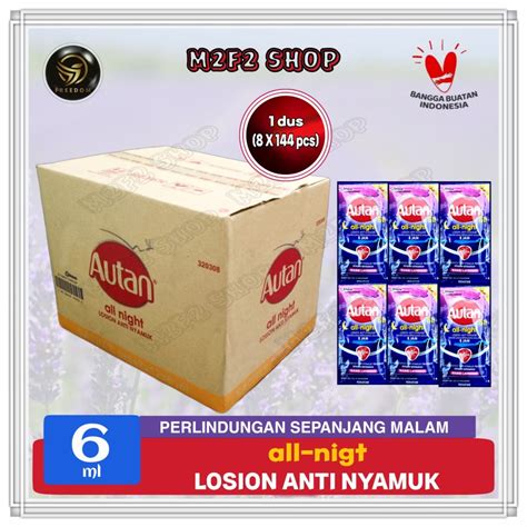 Jual Lotion Anti Nyamuk Autan All Night Jam Sachet Ml Kemasan