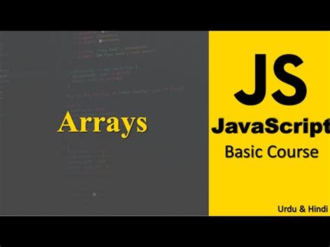 Learn Arrays In Javascript Javascript Basic Tutorial Mind Luster