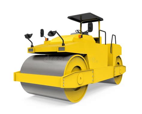 Yellow Road Roller Isolated Stock Illustration Illustration Of Roller