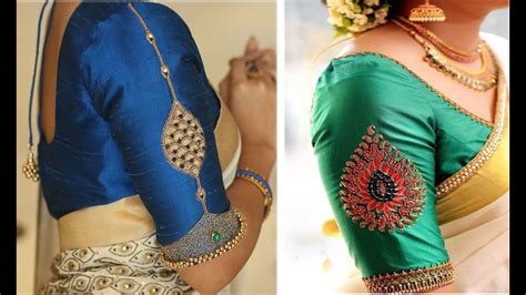 Latest Blouse Designs For Pattu Sarees Images Embroidery Work Blouse