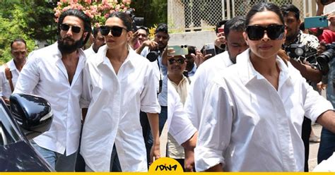 Deepika Padukone Flaunts Baby Bump In A White Shirt