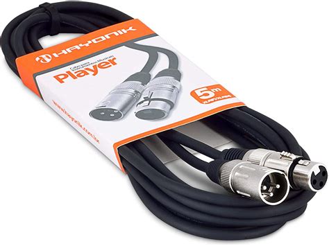 Cabo Para Microfone Hayonik Player Xlr F X Xlr M M Preto