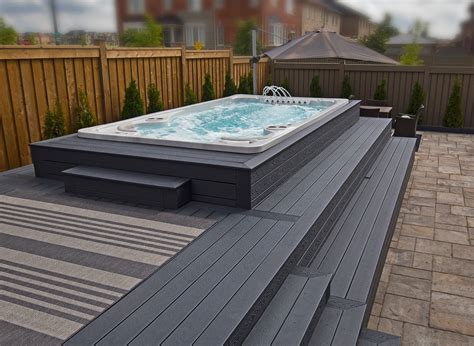 Backyard Swim Spa Deck Ideas Allen Cloud