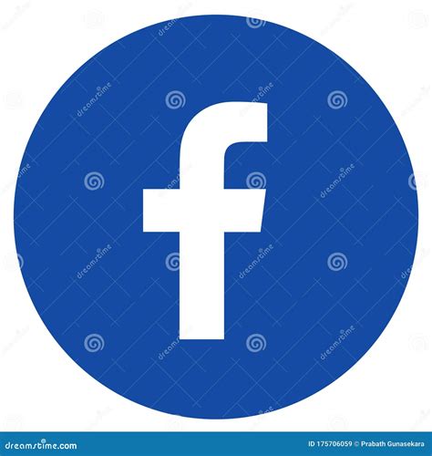 Colored facebook logo icon editorial stock image. Illustration of blue ...