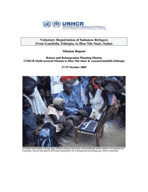 Fillable Online Unhcr Voluntary Repatriation Of Sudanese Refugees Fax