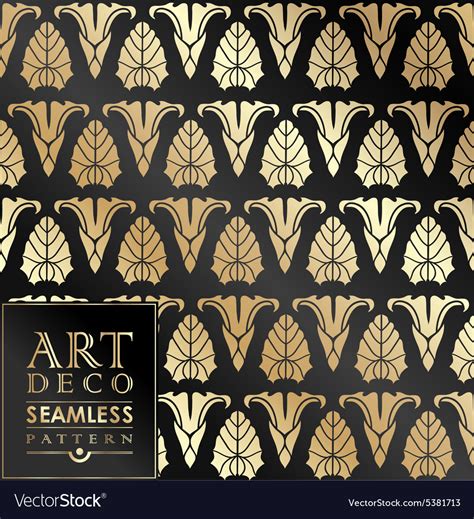 Art Deco Seamless Vintage Wallpaper Pattern Vector Image