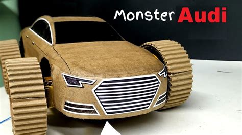 DIY Cardboard Monster Audi Car Amazing Monster Truck Remote Control