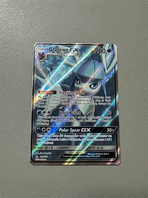 Pokémon TCG Glaceon GX Sun Moon Ultra Prism 141 156 Holo Full Art