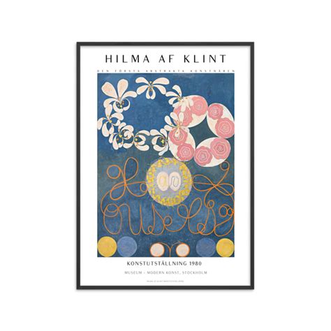 Affiche Hilma Af Klint Art Exhibition III Cadre Noir 70x100 Cm