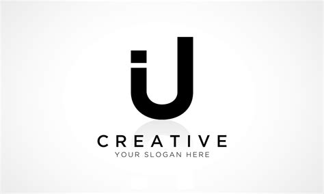 IU Letter Logo Design Vector Template. Alphabet Initial Letter IU Logo ...