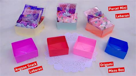 DIY Angpao Snack Lebaran Model Parcel Mini Origami Masu Box