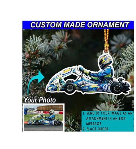 Go Kart Racing Personalized Ornament Unique Karting Ts Etsy