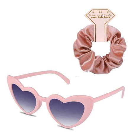 Heart Shaped Sunglasses And Scrunchie Set Sugarbird Weddings