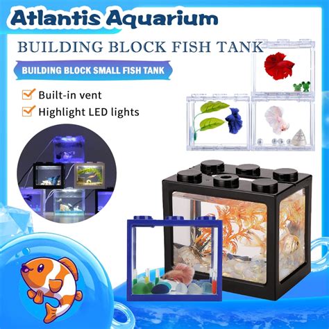 Jual Akuarium Ikan Cupang Akrilik Aquarium Mini Acrylic Lego Ikan