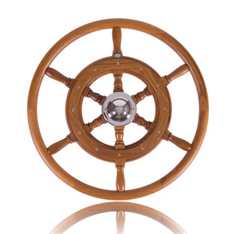 Stazo Solid Teak Steering Wheel Type Solent Chandlery