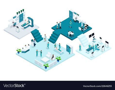 Isometrics Healthcare And Innovative Technologies Vector Image