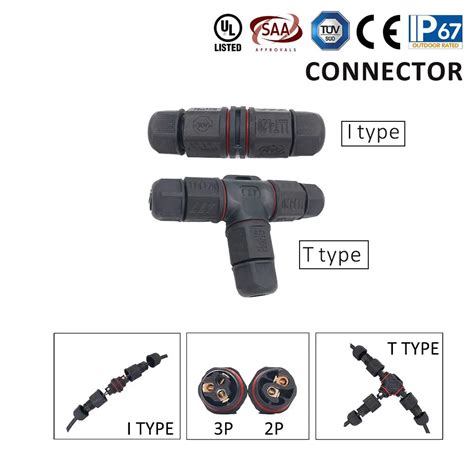 High Quantity Waterproof Cable Connector Wire Waterproof L T Type Ip68 Cable Connector Plug