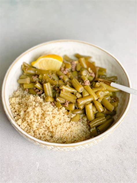 Green Bean Stew With Minced Beef Loubia Bi Lahme